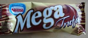 Sorvete picolé Mega Trufa chocolate branco Nestle